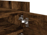TV Cabinet Smoked Oak 80x35x40 cm Engineered Wood 848371