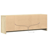 TV Cabinet with LED Sonoma Oak 139.5x34x50 cm Engineered Wood 852196