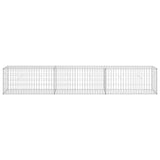 Gabion Wall with Covers Galvanised Steel 300x50x50 cm 143591