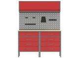 Work Cabinet Set with Drawer with Shelf with Storage 5 pcs Red 3321423