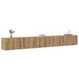 3 Piece TV Cabinet Set Wall-mounted Artisan Oak Engineered Wood 3329204