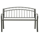 Garden Bench Grey 120 cm Steel 319586