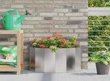 Planter Silver 60 x 30 x 35 cm Stainless Steel 883700