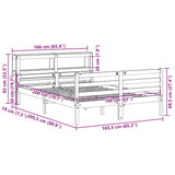 Bed Frame with Headboard without Mattress 160x200 cm 3305947
