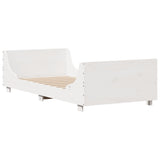 Bed Frame without Mattress White 100x200 cm Solid Wood Pine 850774