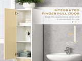 Tall Bathroom Cabinet with Adjustable Shelves, 5-Tier Modern Freestanding Tallboy with Storage T3398P330391