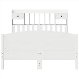 Bookcase Bed without Mattress White 140x200cm Solid Wood Pine 3323144