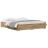Bed Frame with Drawer Artisan Oak 180 x 200 cm Engineered Wood 3333961