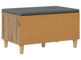 Hall Bench with Cushion with Door Artisan Oak 60 x 38 x 46 cm 891527