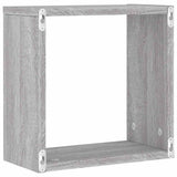Wall Cube Shelves 6 pcs Grey Sonoma 30x15x30 cm 815884