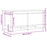 Storage Box with Lid Brown Oak 100x40x51.5 cm Engineered Wood 848808