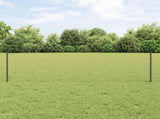Welded Wire Fence 10 x 0.5 m PVC-Coated Steel Grey Mesh 3336811