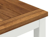 Garden Dinner Table Natural and White 141 x 80.5 x 75 cm 901320