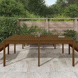 Garden Table Honey Brown 203.5x100x76 cm Solid Wood Pine 823986