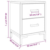 Bedside Cabinets 2 pcs Black 36x30x45 cm Solid Wood Pine 3120339