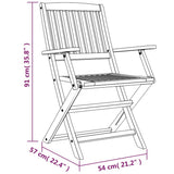 5 Piece Garden Dining Set Solid Wood Acacia 3152901