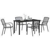 Garden Dining Set 5 pcs Anthracite Powder-Coated Steel 3379284
