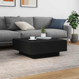 Coffee Table Black 80x80x31 cm Engineered Wood 836582