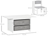 3 Pcs Kids Table & Chairs Set Mini Seating Furniture Home Playroom Bedroom Dining Room w/ Storage T3398P347702