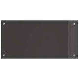 Kitchen Backsplash 2 pcs Dark Grey 80 x 40 cm Tempered Glass 3415461