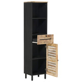 Bathroom Cabinet with Drawer Brown and Black 38 x 33.5 x 160 cm 4018866