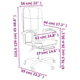 Reclining Office Chair Light Grey Fabric 349637