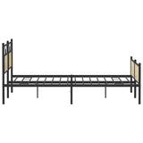 Metal Bed Frame without Mattress Sonoma Oak 160x200 cm 3325124