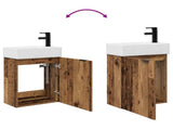 Bathroom Vanity Unit with Tap Old Wood 45.5 x 22.5 x 84 cm 889439