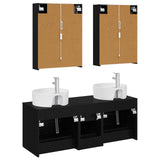 Bathroom Furniture Set 5 pcs Black Oak 3406928