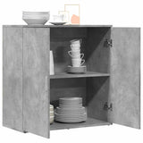 Sideboard Concrete Grey 79x38x80 cm Engineered Wood 840516