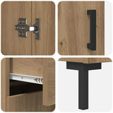 Highboard 2 pcs Artisan Oak 69.5 x 34 x 180 cm Engineered Wood 3415975