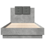 Bed Frame without Mattress Concrete Grey 90x190 cm Single 3209971