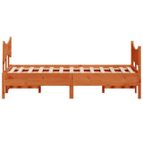 Bed Frame without Mattress Wax Brown 135x190 cm Double Solid Wood Pine 3216398