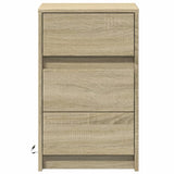 ZNTS Bedside Cabinet with LED Lights Sonoma Oak Engineered Wood 852014