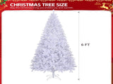 6 FT Artificial Christmas Tree with DIY 100 Warm Lights Battery Operated, 800 Branch Tips and Sturdy 68639599