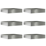 Lawn Edging 6 pcs Silver 60 x 60 x 13 cm Galvanised Steel 874741