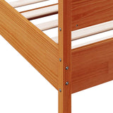 Bed Frame without Mattress Wax Brown 75x190 cm Small Single Solid Wood Pine 3216407