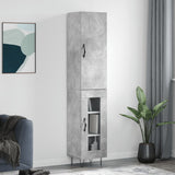 Highboard Concrete Grey 34.5x34x180 cm Engineered Wood 3199077