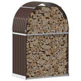 Log Holder Brown 80x45x120 cm Galvanised Steel 364569