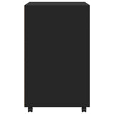 Rolling Cabinet Black 60x48x81 cm Engineered Wood 853165