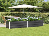 Planter Anthracite 195 x 50 x 45 cm Galvanised Steel 42018204
