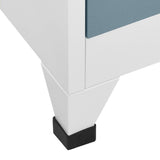 Locker Cabinet Light Grey and Dark Grey 90x45x180 cm Steel 339819