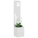 Garden Privacy Screen White 32 x 32 x 150 cm Cold-rolled steel 876400