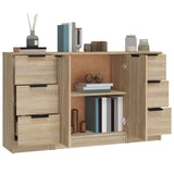 Sideboards 3 pcs Sonoma Oak Engineered Wood 3115838