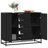 Sideboard Black 92x35x76 cm Engineered Wood 3300825