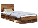 Bed Frame with Headboard Old Wood 75 x 190 cm Solid Pine Wood 3411080