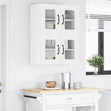 Wall Glass Cabinet PORTO 2 pcs White 60 x 31 x 40 cm 885316