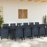 Garden Dining Set 15 pcs Anthracite Polt rattan 3378635