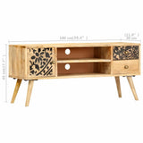 TV Cabinet 100x30x45 cm Solid Mango Wood 247999