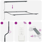 Automatic Retractable Awning Anthracite and White 300x250 cm 3310225